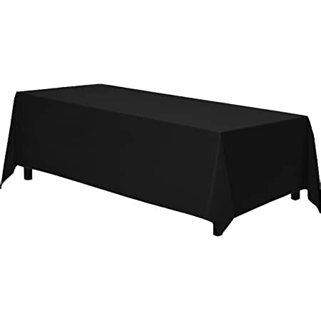 Amazon.com: Gee Di Moda Rectangle Tablecloth - 70 x 120 Inch - Black Rectangular Table Cloth in ...