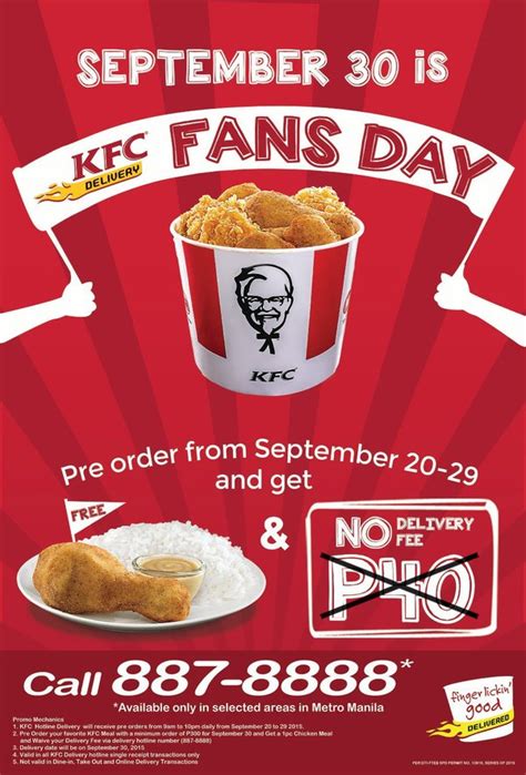 KFC Delivery Fans Day on September 30: Be Rewarded! #KFCDeliveryFansDay | YedyLicious Manila ...