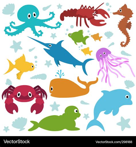 Sea life Royalty Free Vector Image - VectorStock