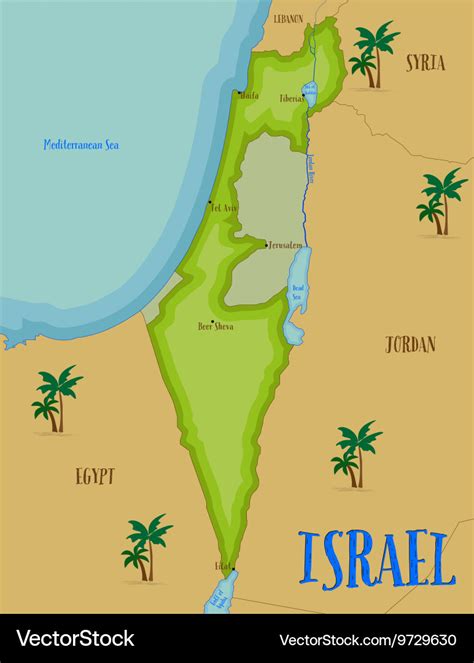 Israel Cartoon Map