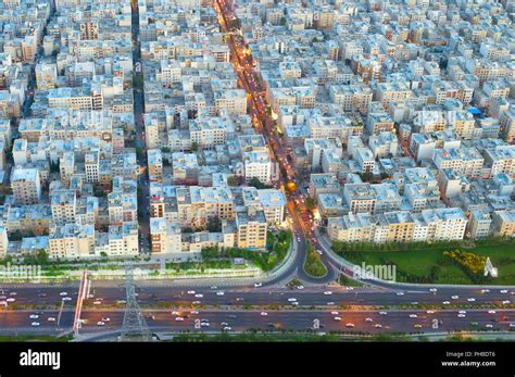 Tehran skyline aerial view, Iran Stock Photo - Alamy