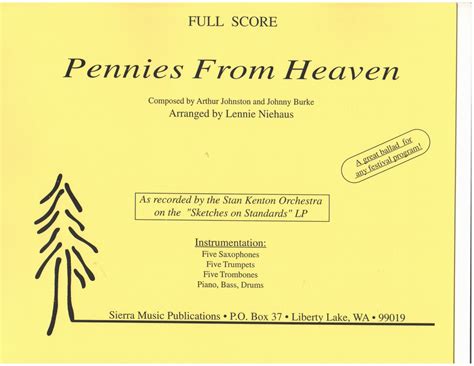 PENNIES FROM HEAVEN - By Composer / Performer, Jazz Ensemble (Big Band ...