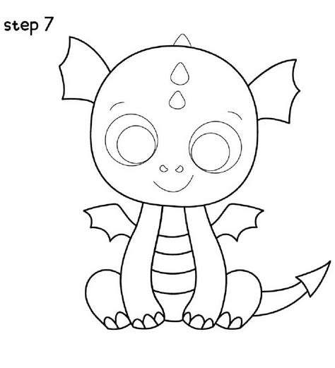 How To Draw A Cute Dragon Step By Step