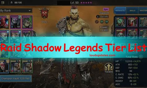 Raid Shadow Legends Tier List and Champion Ranking