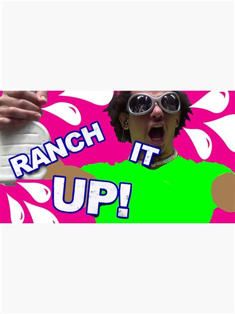 "RANCH IT UP Eric Andre" Sticker by Nonamerspod | Redbubble