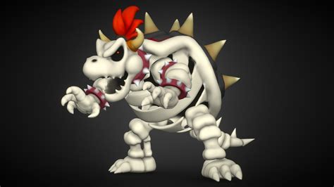 Dry Bowser - Super Mario Bros. - 3D model by KiwiTrek [c40a7d8] - Sketchfab