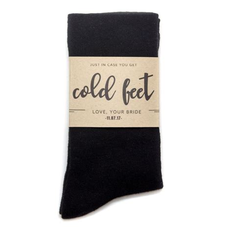 In Case You Get Cold Feet Groom Sock Label | No Cold Feet Co. | Cold ...