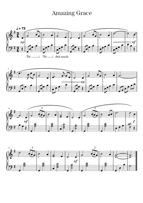 Amazing Grace Free Sheet Music