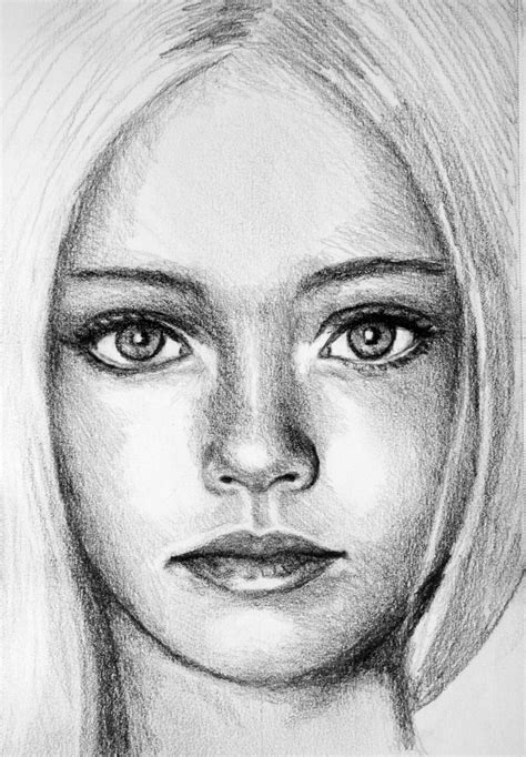 Female Face Sketch at PaintingValley.com | Explore collection of Female ...