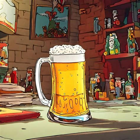 Premium AI Image | Beer Cartoon Background and Wallpaper Very Cool