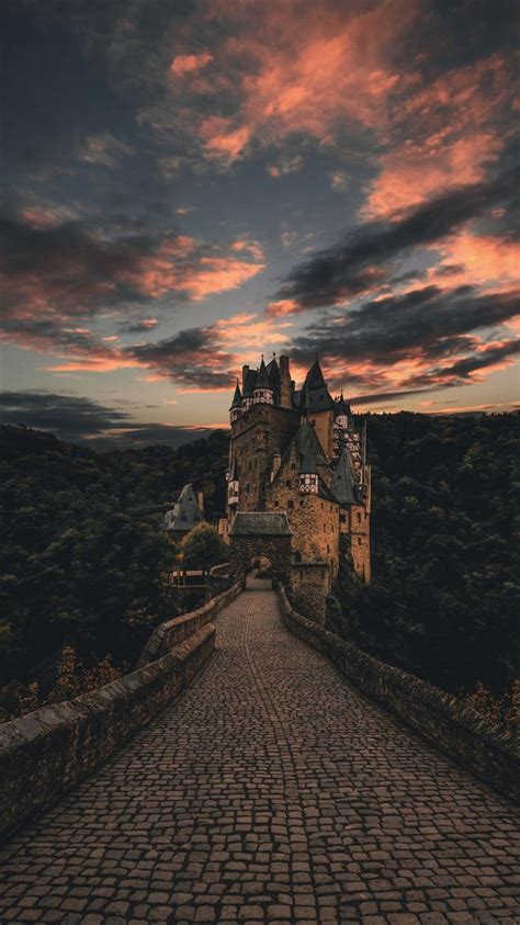 Castle trail evening sky iPhone 8 Wallpapers Free Download