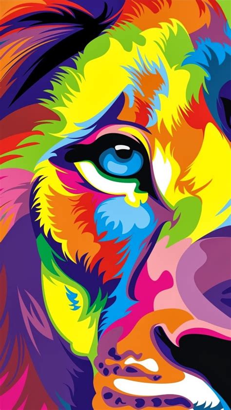 1920x1080px, 1080P free download | Colorful Lion, lion, draw, color, HD ...