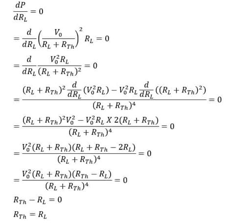 Maximum Power Transfer Theorem | Proof,Formula - Electrical Volt