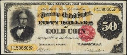 Fifty Dollar Gold Certificates | Value and Price Guide | Antique Money