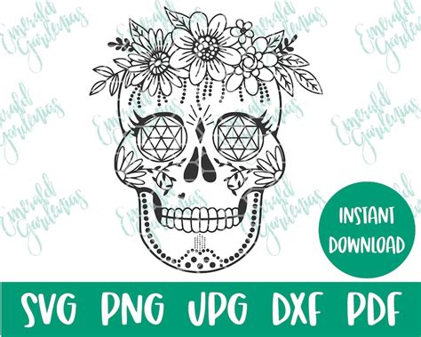 Halloween SVG Sugar Skull SVG Halloween Decor Skull SVG Cricut Cut File - Etsy