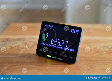 Smart Meter in Home Display IHD Showing Monthly Cost and Units Used in KWh Stock Photo - Image ...