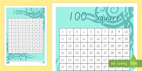 NZ Pattern 100 Number Square | Classroom displays, Hands on activities, Math