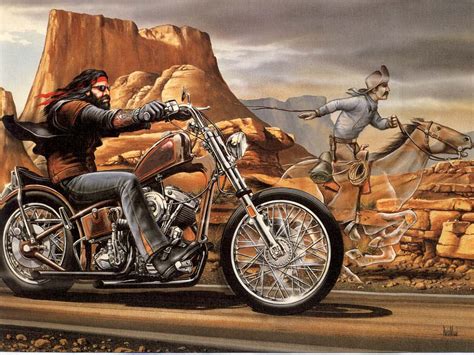 David Mann Motorcycle Art Wallpaper - WallpaperSafari