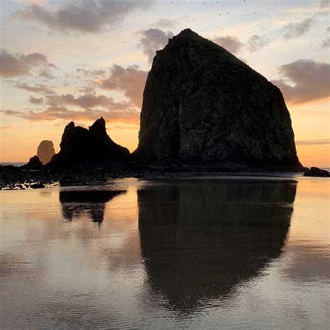 Haystack Rock on Cannon Beach [3024x3024] [OC] : r/EarthPorn