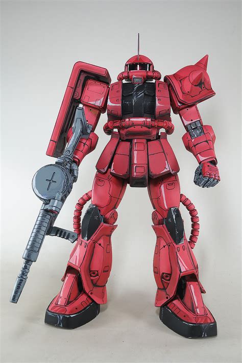 GUNDAM GUY: PG 1/60 Char Aznable's Zaku II [Anime Color Ver.] - Painted ...