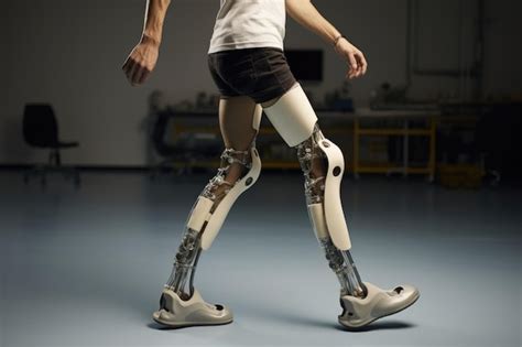 Premium AI Image | explores how cybernetic prosthetic leg technology is ...