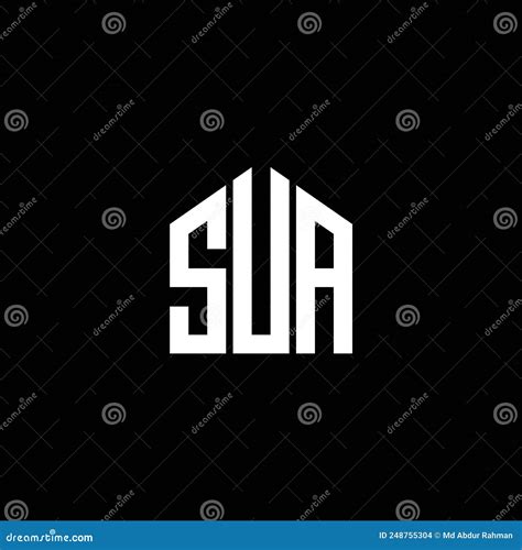 SUA Letter Logo Design on BLACK Background. SUA Creative Initials Letter Logo Concept. SUA ...