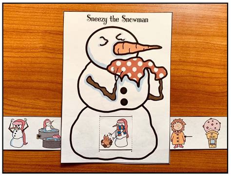 Snowman activities: Cute storytelling slider craft for "Sneezy the ...