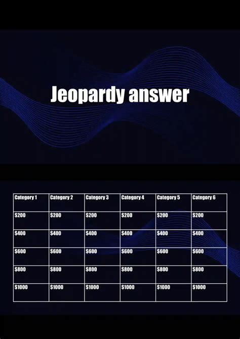 Jeopardy Board Template – Free Google Slides Template - NEW!