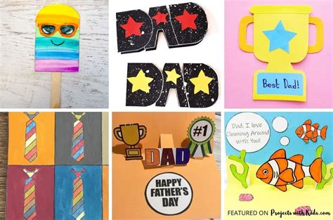 25+ Easy Father's Day Cards for Kids to Make - Projects with Kids