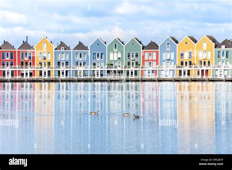 Houten, Netherlands - Traditional dutch houses on canal Stock Photo - Alamy