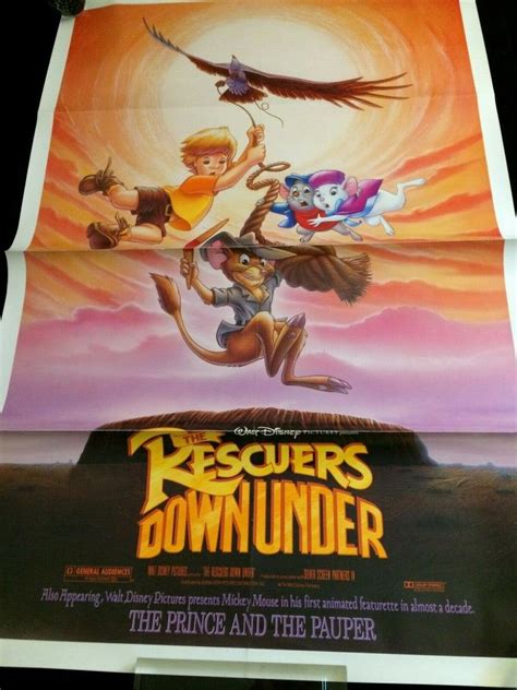 Original Disney Movie Poster "The Rescuers Downunder" Double Sided 27" x 40" | #2071770263