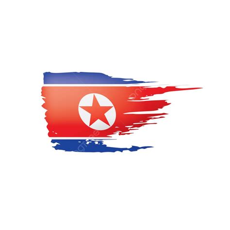 Gambar Ilustrasi Simbol Bendera Korea Utara, Utara, Tua, Bentuk PNG dan Vektor dengan Background ...