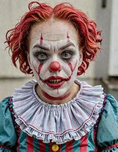 Creepy Clown Woman Costume Face Swap ID:1396215