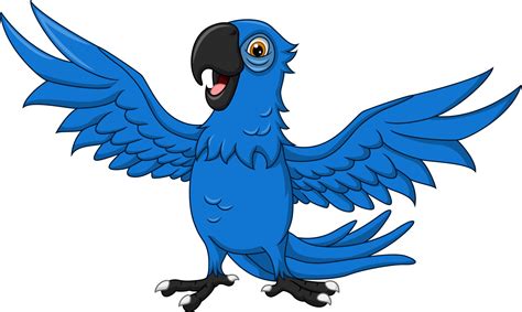 Cartoon Blue Macaw