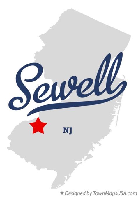 Map of Sewell, NJ, New Jersey