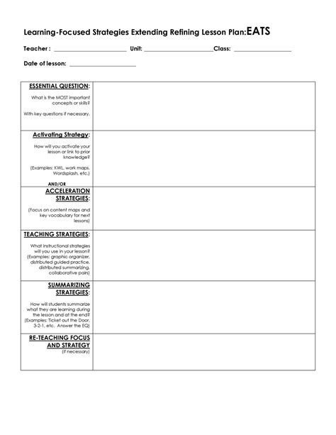 44 FREE Lesson Plan Templates [Common Core, Preschool, Weekly]