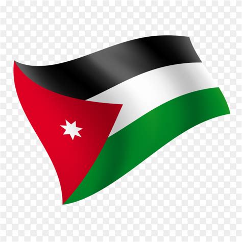 Jordan flag waving vector on transparent background PNG - Similar PNG