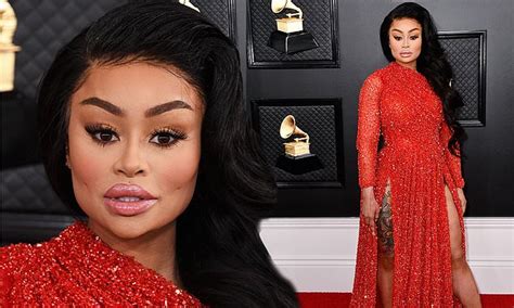 Blac Chyna sizzles in red dress with high thigh slits at Grammy Awards in Los Angeles | Daily ...