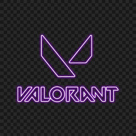 HD Valorant Purple Neon Logo With Symbol PNG | Citypng