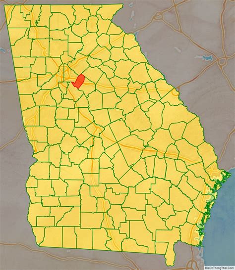 Map of Rockdale County, Georgia - Địa Ốc Thông Thái