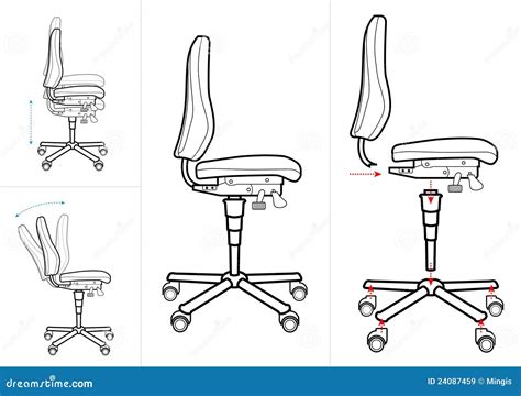 Office Chair Drawing Royalty Free Stock Images - Image: 24087459