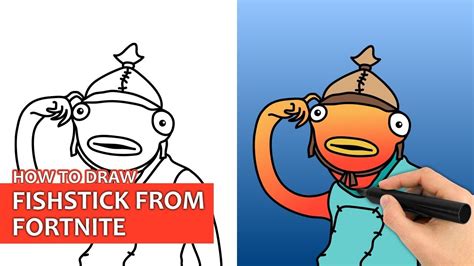 How To Draw Fishstick From Fortnite (Easy Drawing Tutorial) | Easy ...