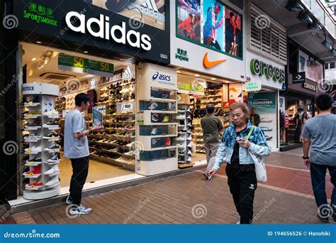 Urban Sports Wear Retail Shops Selling Sneakers at Sneaker Street in HongKong Editorial Photo ...