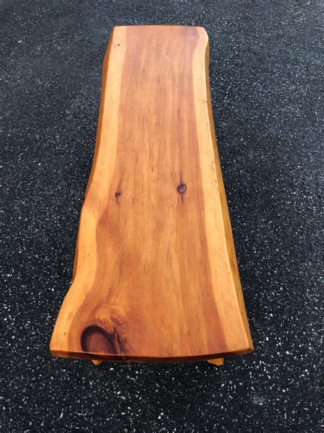 Live Edge Wooden Slab Bench or Table at 1stDibs | wood slab benches, oak slab bench, log slab bench