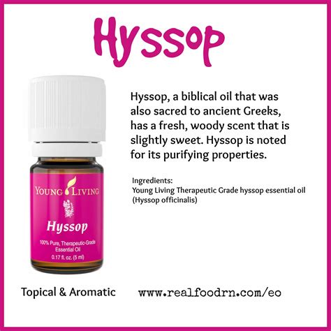 Hyssop Essential Oil - Real Food RN