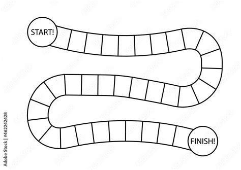 Blank board game path template. Clipart image Stock Vector | Adobe Stock