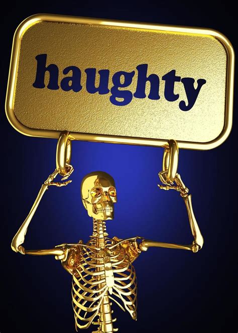 haughty word and golden skeleton 6357130 Stock Photo at Vecteezy