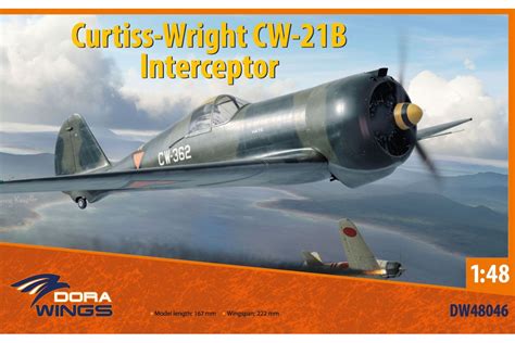 Curtiss-Wright CW-21B Interceptor - 1/48 scale model construction kit