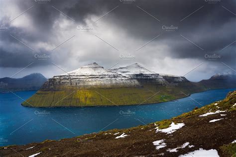 Kalsoy island from Klakkur Mountain | City island, Kalsoy, Island