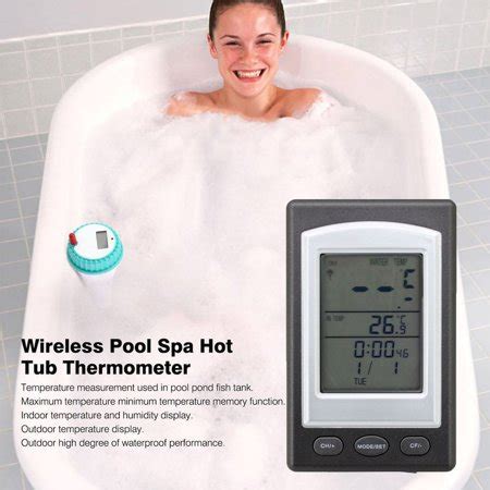 Wireless Thermometer In Swimming Pool Spa Hot Tub Waterproof ...